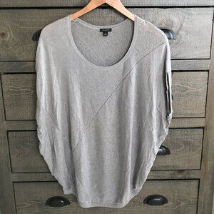 Ann Taylor Linen Batwing Shirt | M | Gray-Green